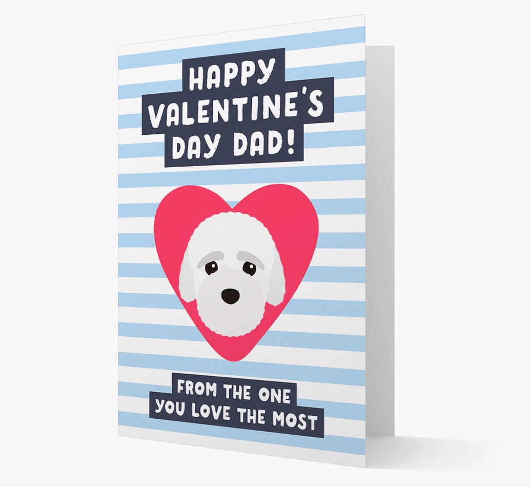 'Happy Valentine's Day Dad' - Personalised {breedFullName} Card- front