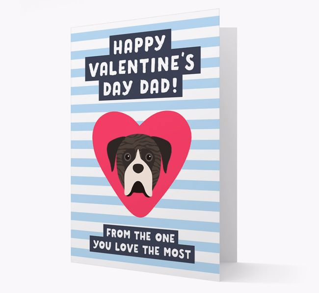 'Happy Valentine's Day Dad' Card with your {breedFullName} Icon