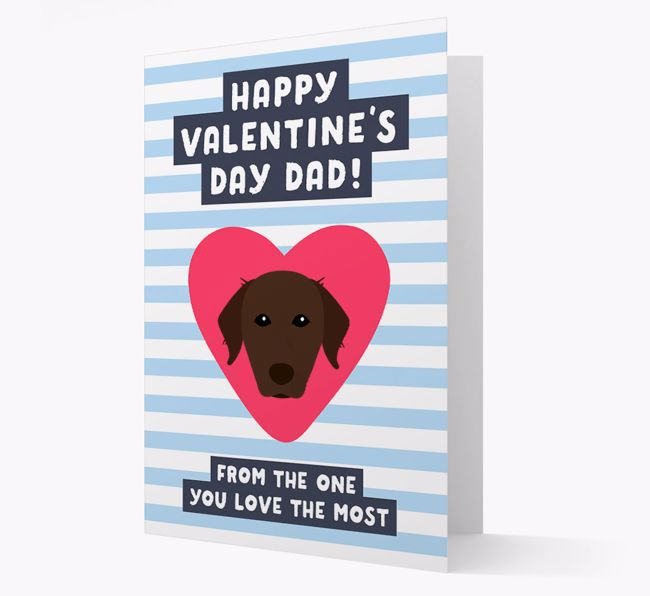 'Happy Valentine's Day Dad' Card with your {breedFullName} Icon