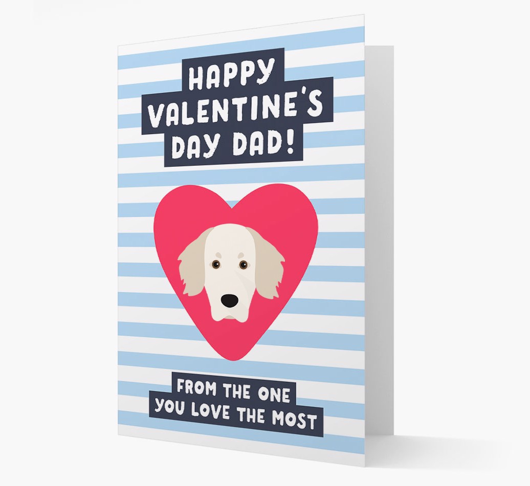 'Happy Valentine's Day Dad' - Personalised {breedFullName} Card- front