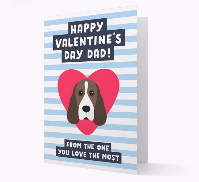 'Happy Valentine's Day Dad' Card with your {breedFullName} Icon