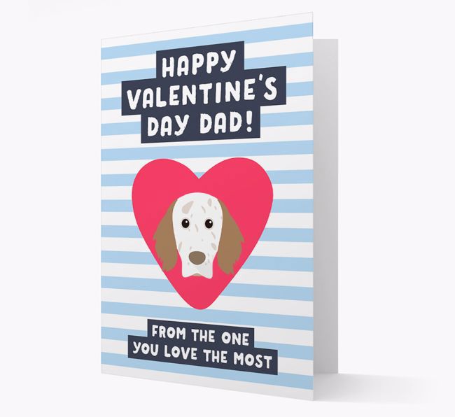 'Happy Valentine's Day Dad' Card with your {breedFullName} Icon