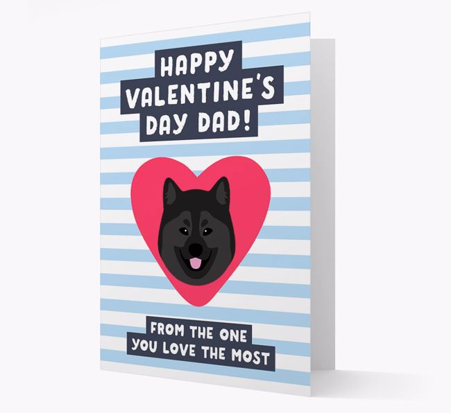 'Happy Valentine's Day Dad' Card with your {breedFullName} Icon