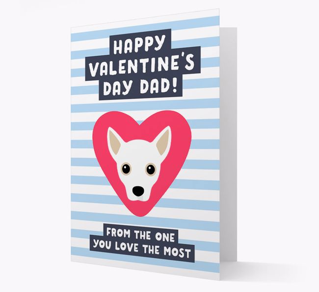 'Happy Valentine's Day Dad' Card with your {breedFullName} Icon