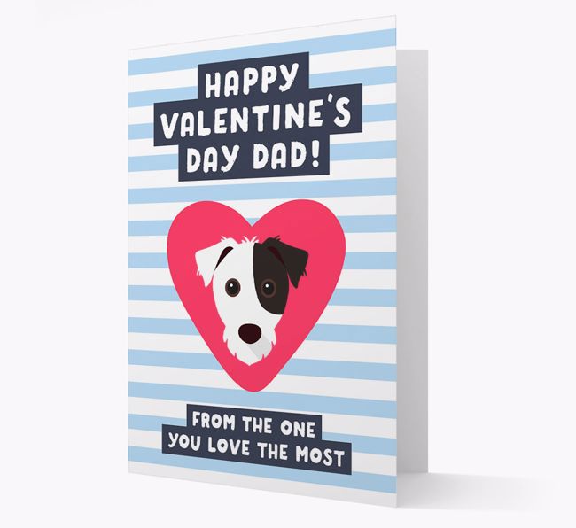 'Happy Valentine's Day Dad' Card with your {breedFullName} Icon