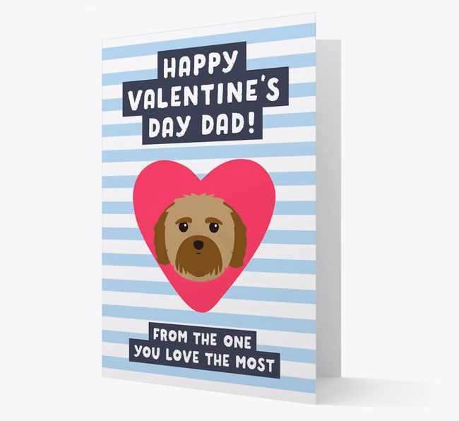 'Happy Valentine's Day Dad' Card with your {breedFullName} Icon