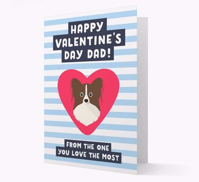 'Happy Valentine's Day Dad' Card with your {breedFullName} Icon