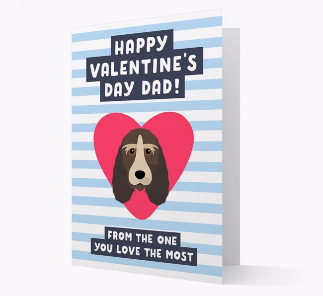 'Happy Valentine's Day Dad' Card with your {breedFullName} Icon