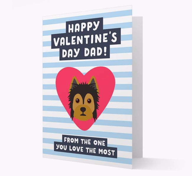 'Happy Valentine's Day Dad' Card with your {breedFullName} Icon