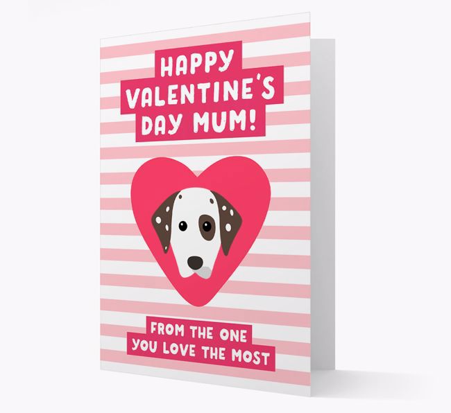 'Happy Valentine's Day Mum' Card with your {breedFullName} Icon