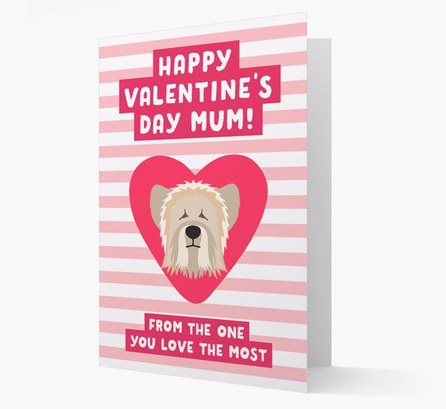 'Happy Valentine's Day Mum' Card with your {breedFullName} Icon