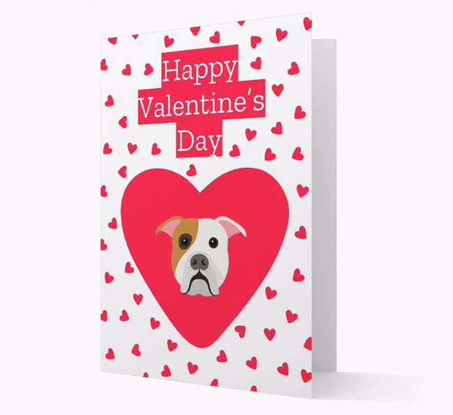 'Happy Valentine's Day' Card with your {breedFullName} Icon