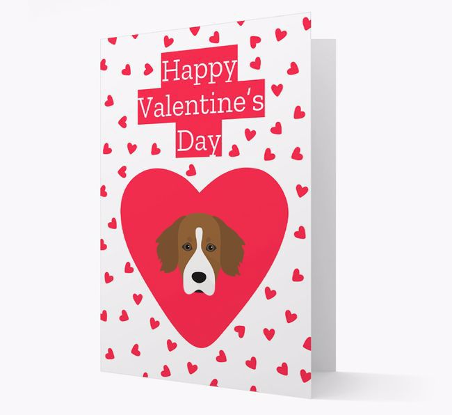 'Happy Valentine's Day' Card with your {breedFullName} Icon