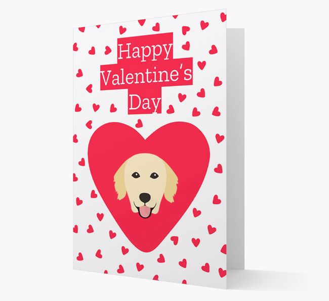 'Happy Valentine's Day' Card with your {breedFullName} Icon