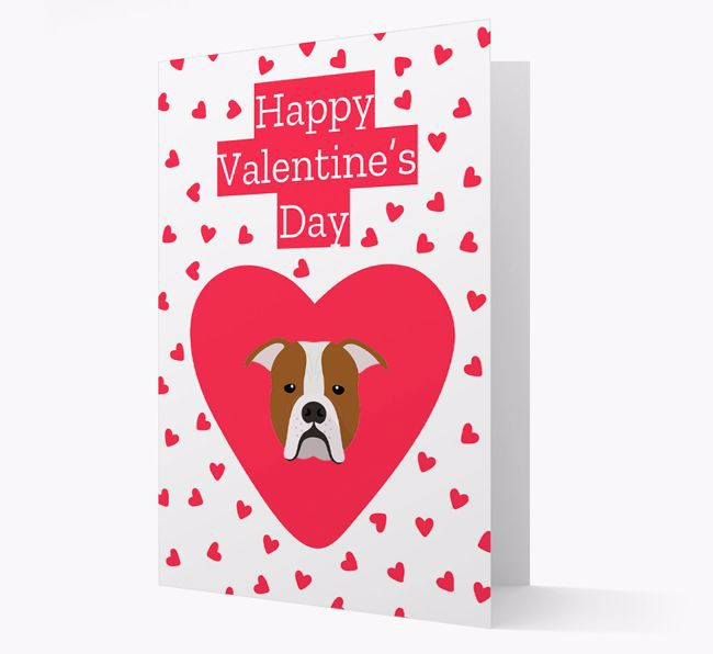 'Happy Valentine's Day' Card with your {breedFullName} Icon