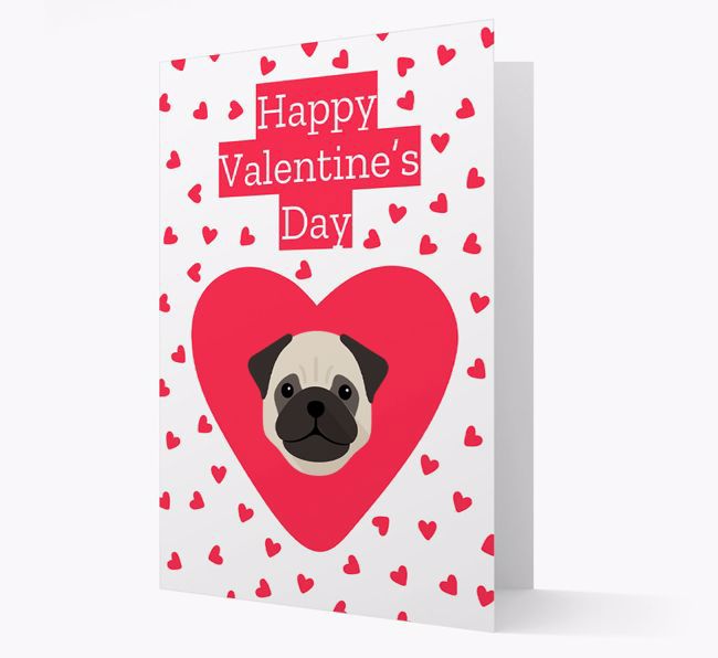 'Happy Valentine's Day' Card with your {breedFullName} Icon