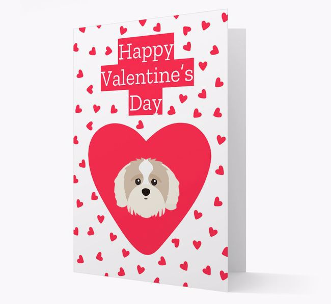 'Happy Valentine's Day' Card with your {breedFullName} Icon