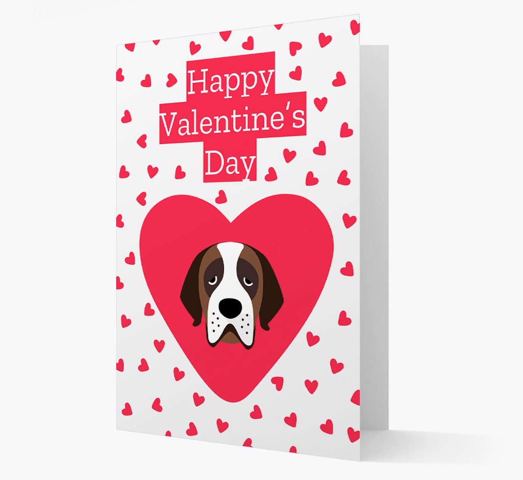 'Happy Valentine's Day' - Personalised {breedFullName} Card- front