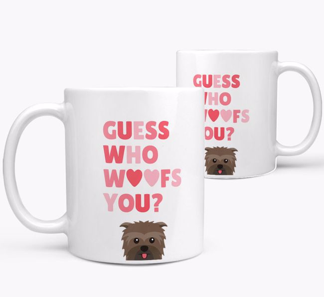 'Guess Who Woofs You' Mug With {breedFullName} Icon