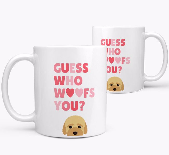 'Guess Who Woofs You' Mug With {breedFullName} Icon