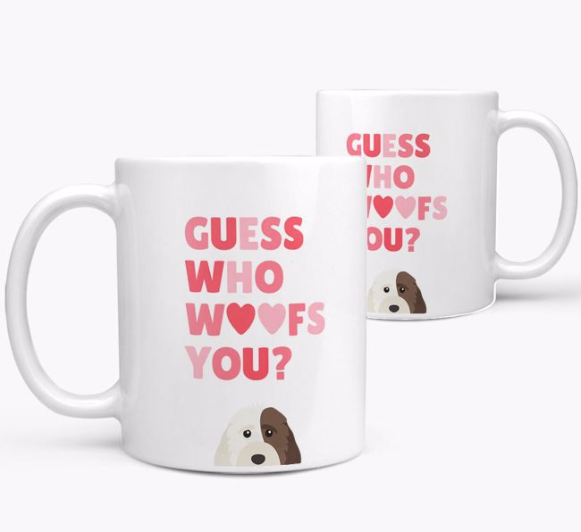 'Guess Who Woofs You' Mug With {breedFullName} Icon