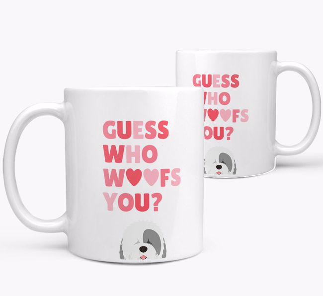 'Guess Who Woofs You' Mug With {breedFullName} Icon