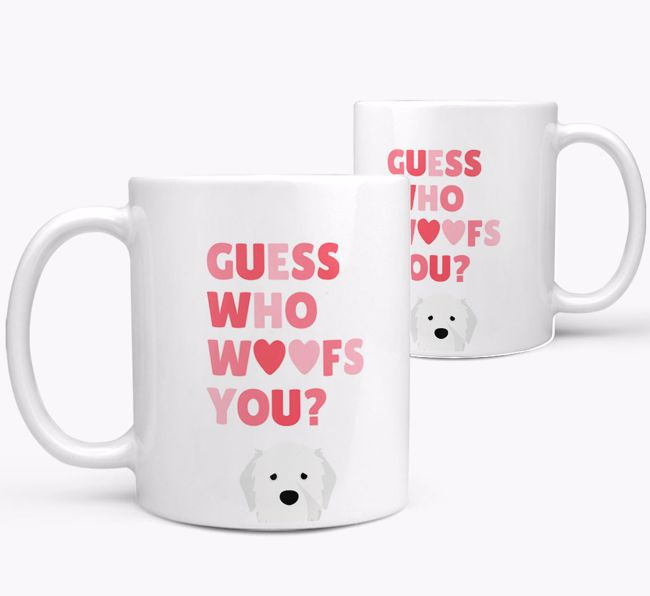 'Guess Who Woofs You' Mug With {breedFullName} Icon