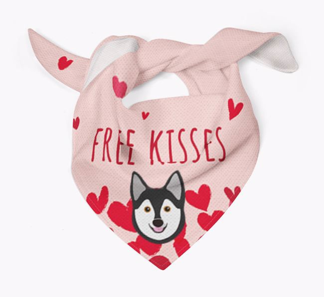 Free Kisses : Personalised {breedFullName} Bandana