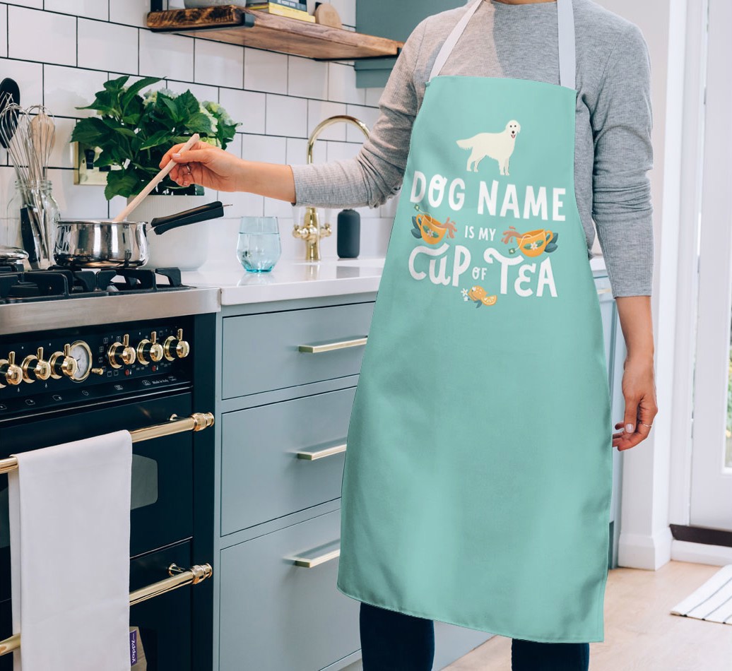 My Cup Of Tea: Personalized {breedFullName} Apron