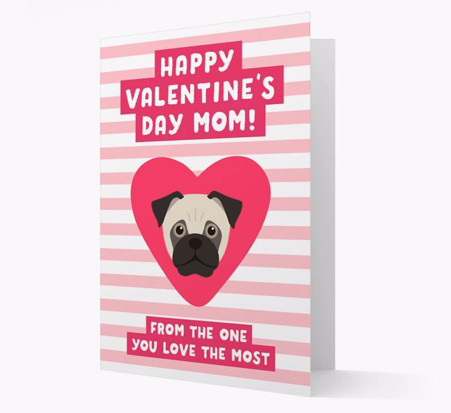 'Happy Valentine's Day Mum' Card with your {breedFullName} Icon