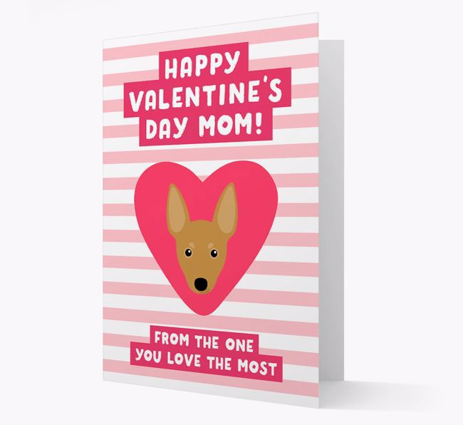 'Happy Valentine's Day Mum' Card with your {breedFullName} Icon