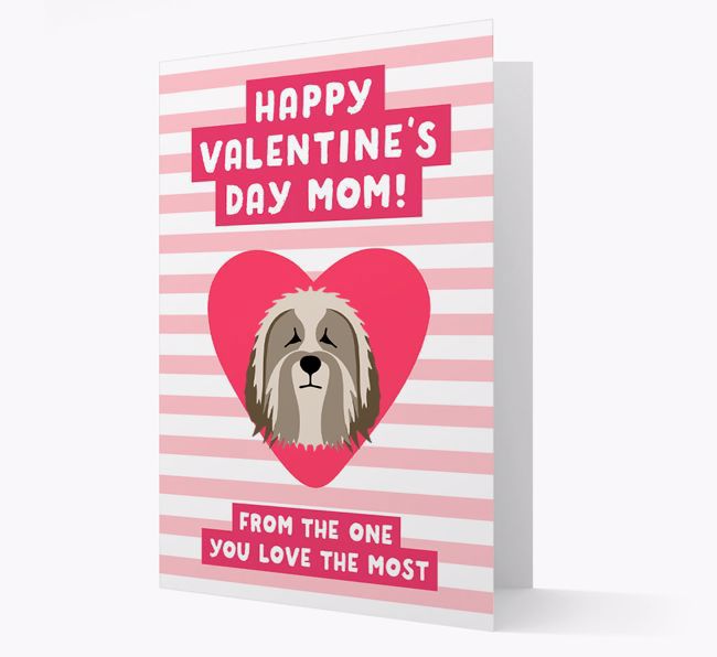 'Happy Valentine's Day Mum' Card with your {breedFullName} Icon