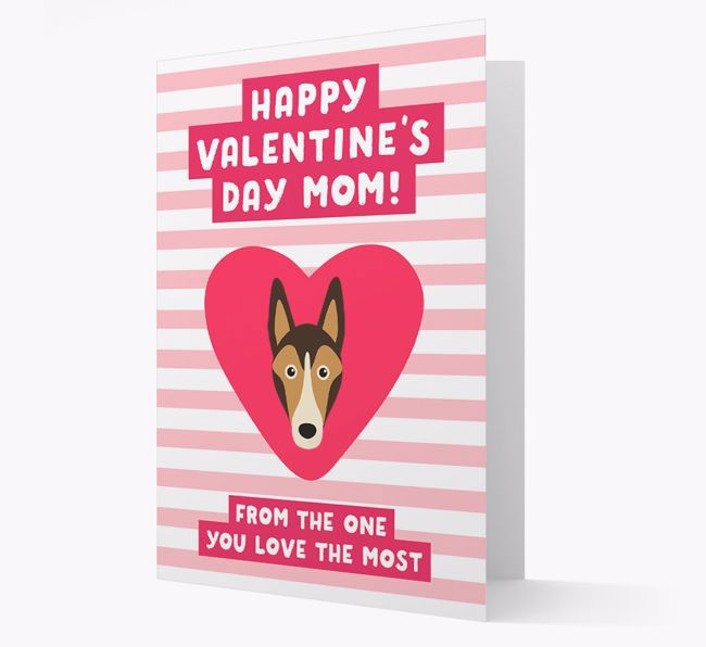 'Happy Valentine's Day Mum' Card with your {breedFullName} Icon