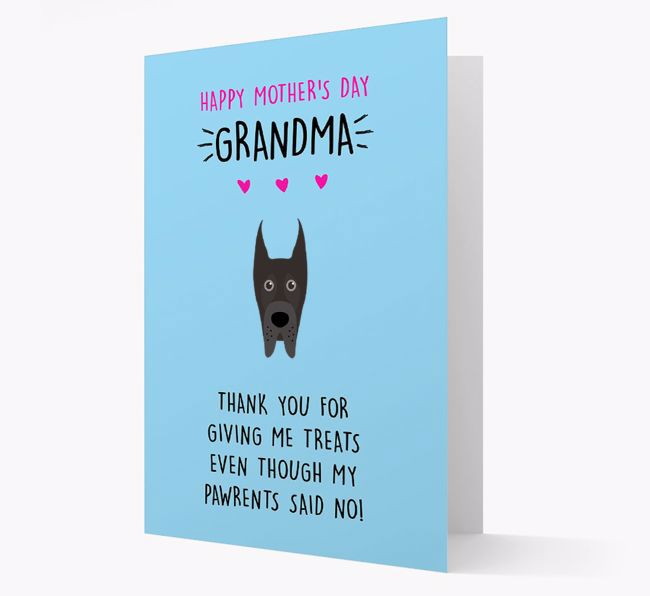 'Happy Mother's Day Grandma' Card with your {breedFullName} Icon