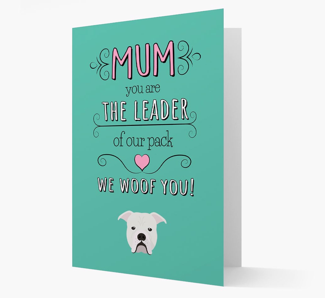 'The Leader Of Our Pack' Card with your {breedFullName} Icon front