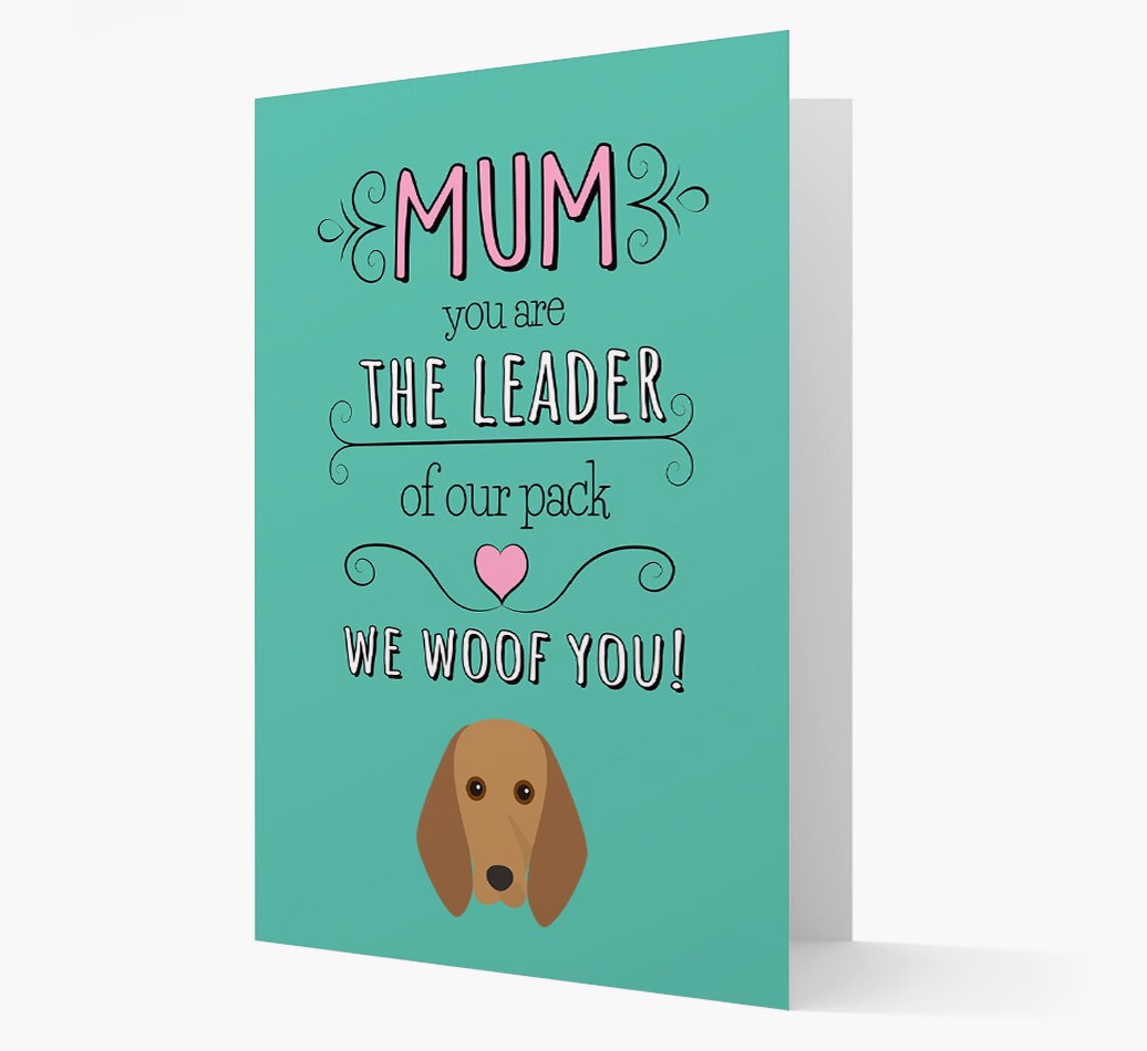 'The Leader Of Our Pack' Card with your {breedFullName} Icon front