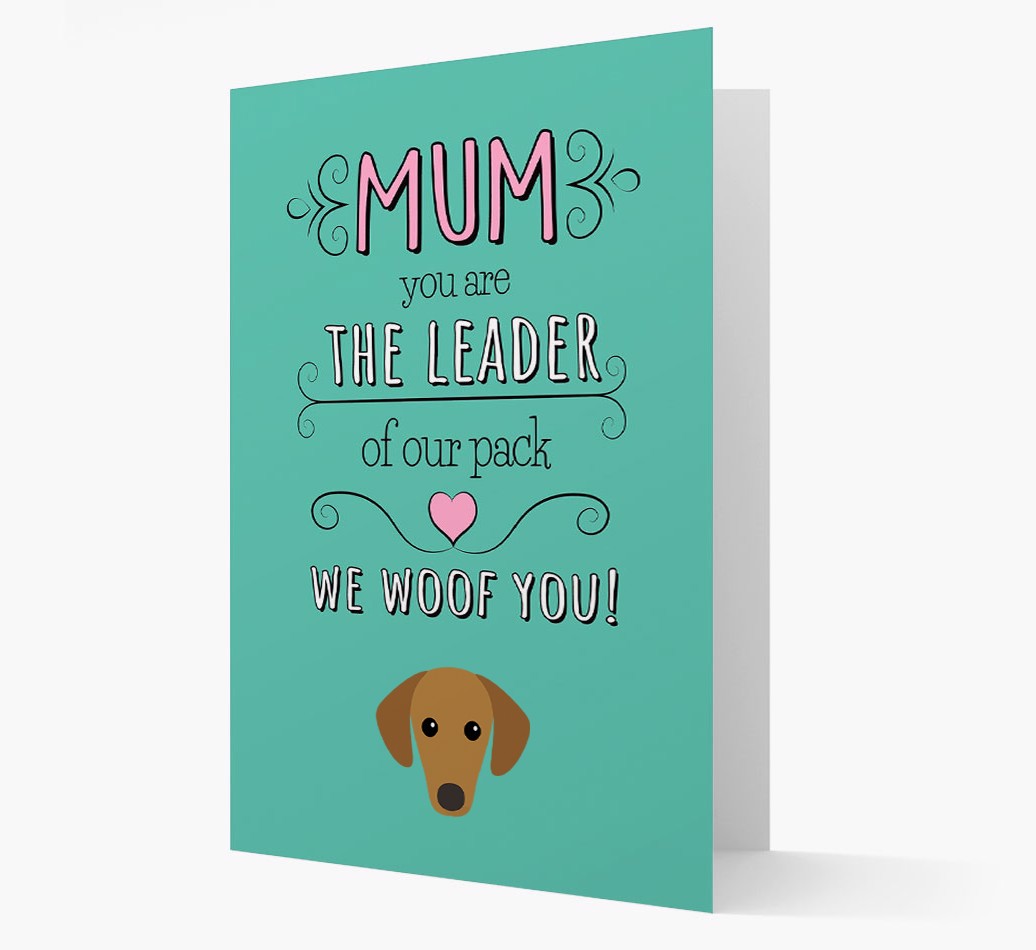 'The Leader Of Our Pack' Card with your {breedFullName} Icon front
