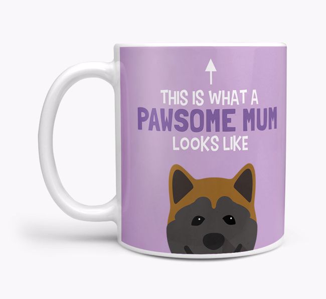 Pawsome Dog Mum: Mug with {breedFullName} Icon