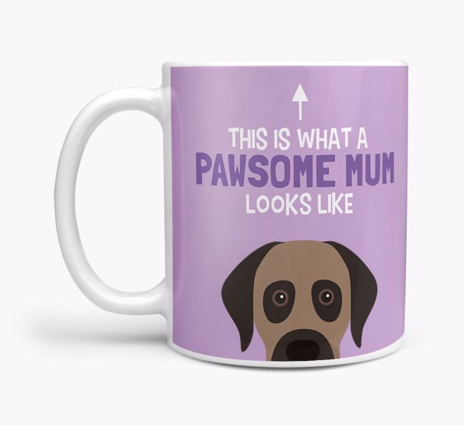 Pawsome Dog Mum: Mug with {breedFullName} Icon