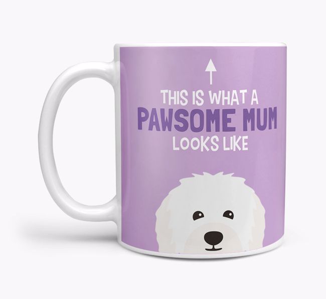 Pawsome Dog Mum: Mug with {breedFullName} Icon