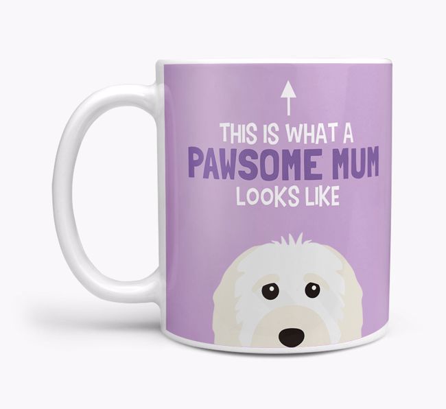 Pawsome Dog Mum: Mug with {breedFullName} Icon