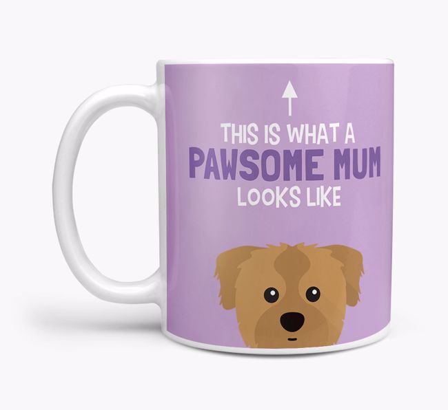 Pawsome Dog Mum: Mug with {breedFullName} Icon