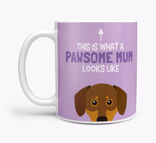 Pawsome Dog Mum: Mug with {breedFullName} Icon