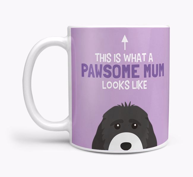 Pawsome Dog Mum: Mug with {breedFullName} Icon