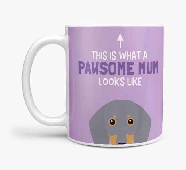 Pawsome Dog Mum: Mug with {breedFullName} Icon