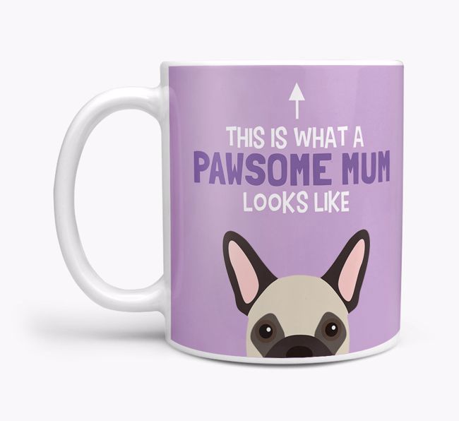 Pawsome Dog Mum: Mug with {breedFullName} Icon