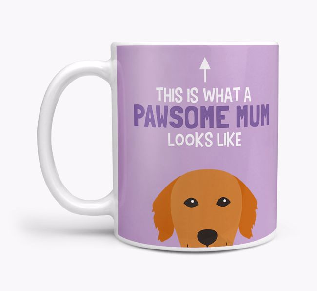 Pawsome Dog Mum: Mug with {breedFullName} Icon