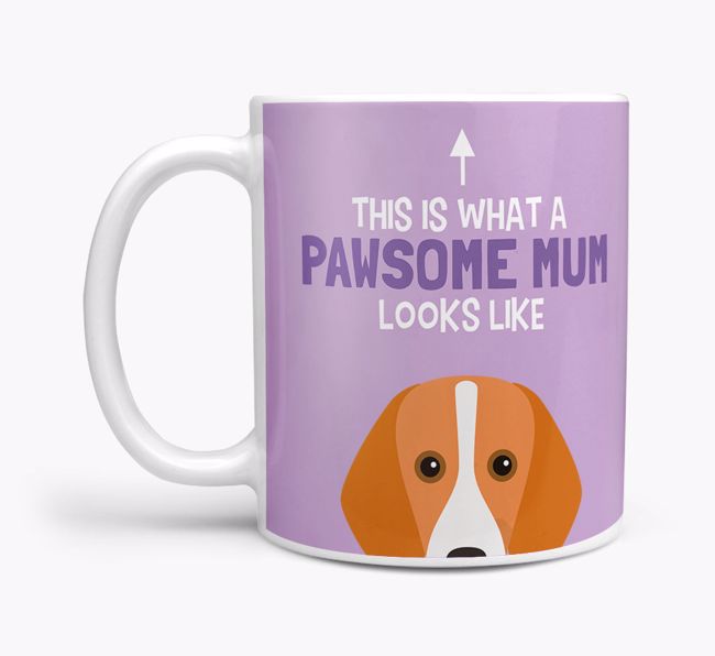 Pawsome Dog Mum: Mug with {breedFullName} Icon