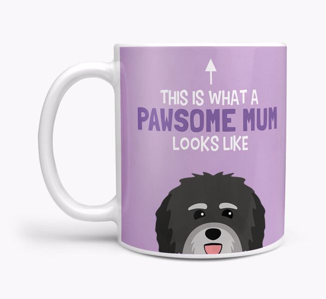 Pawsome Dog Mum: Mug with {breedFullName} Icon