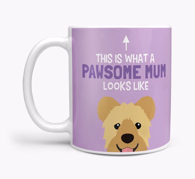 Pawsome Dog Mum: Mug with {breedFullName} Icon